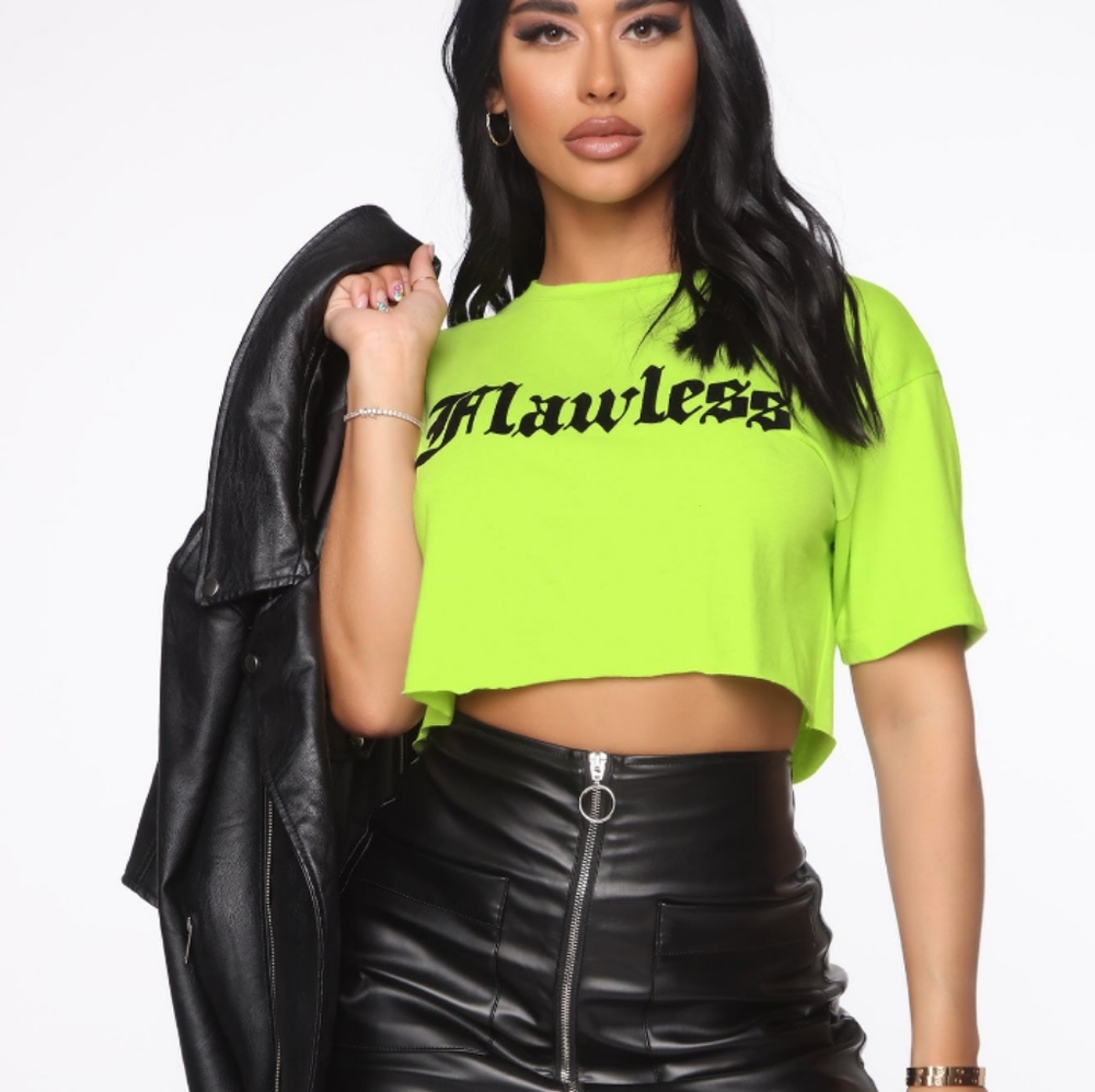 Lime green fashion Nova flawless large half tea